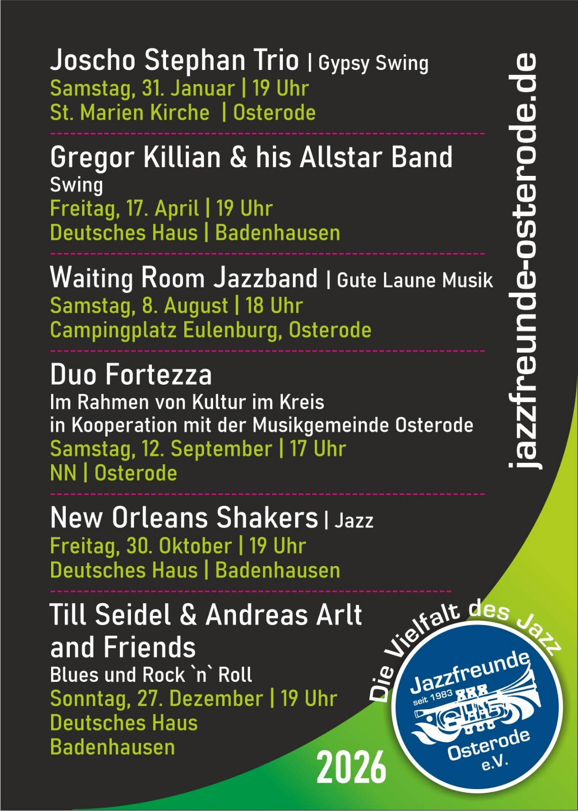 Jahresprogramm 2026